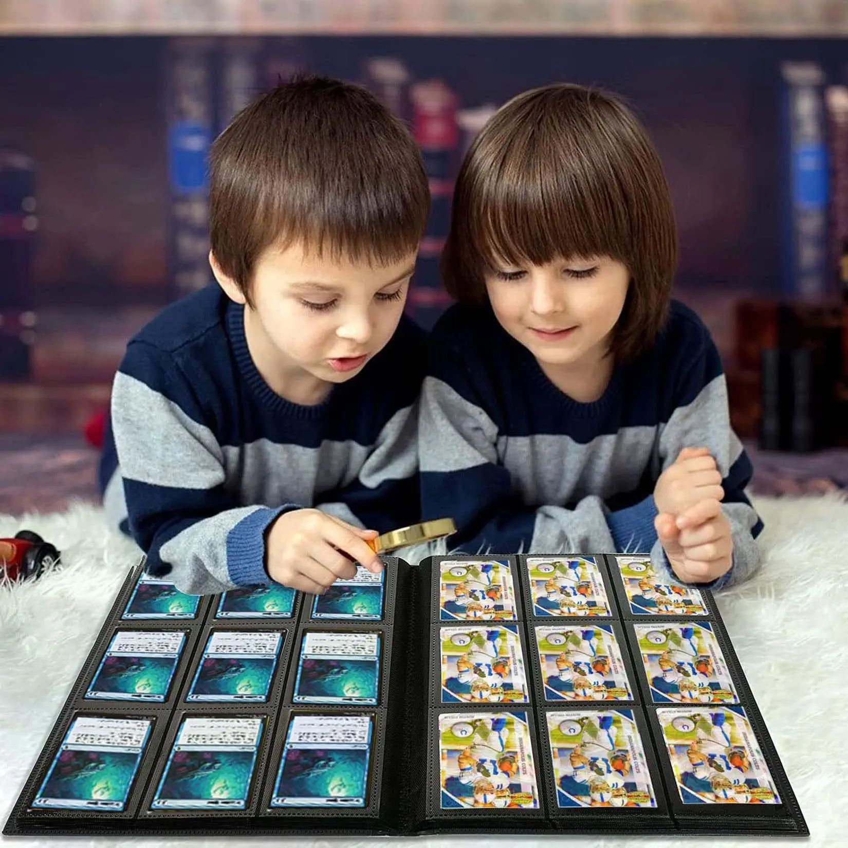 160/360 Cards Capacity Pocket Holder Binders Albums For Yugioh Baseball Football Sports Game Card Book Sleeve Binder Toy