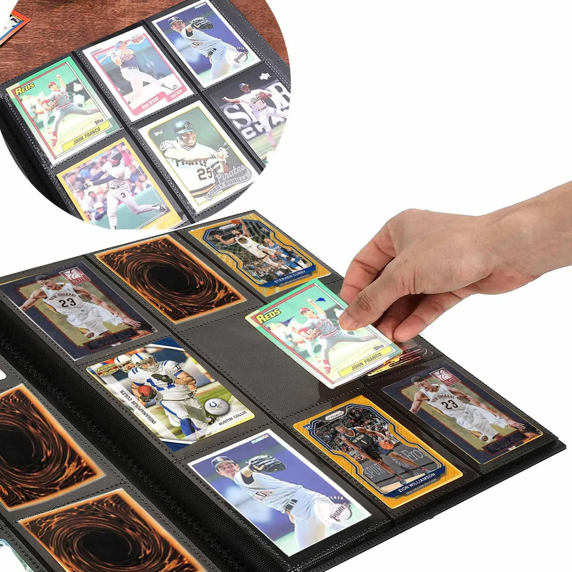 160/360 Cards Capacity Pocket Holder Binders Albums For Yugioh Baseball Football Sports Game Card Book Sleeve Binder Toy