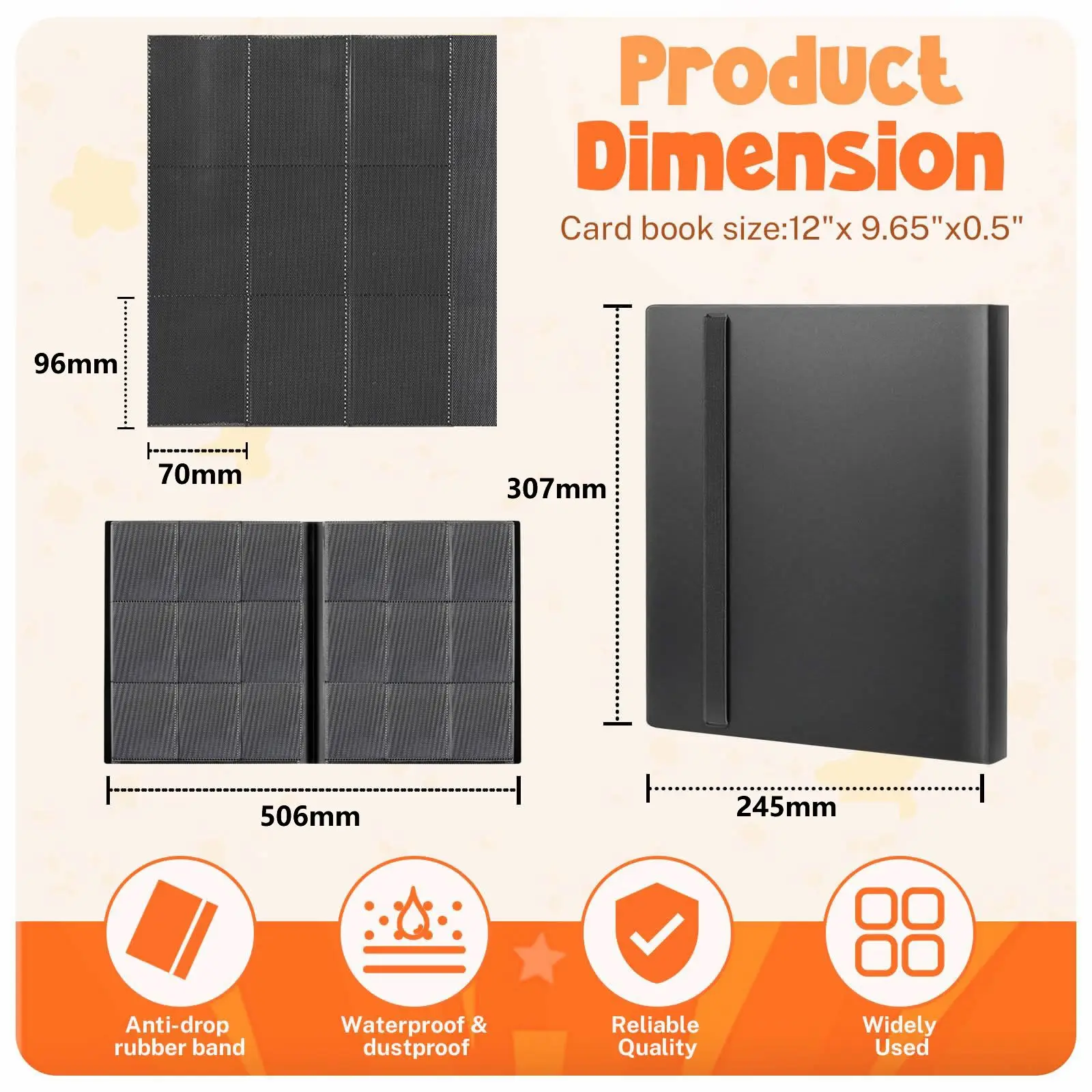 160/360 Cards Capacity Pocket Holder Binders Albums For Yugioh Baseball Football Sports Game Card Book Sleeve Binder Toy