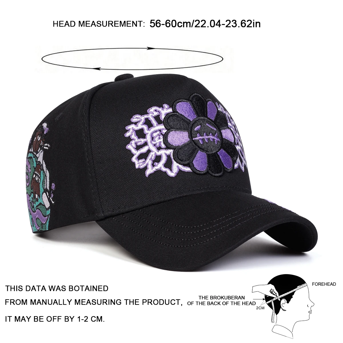 Unisex Sunflower Embroidery Baseball Caps Spring Autumn Outdoor Adjustable Casual Hats Sunscreen Hat Sports Cap