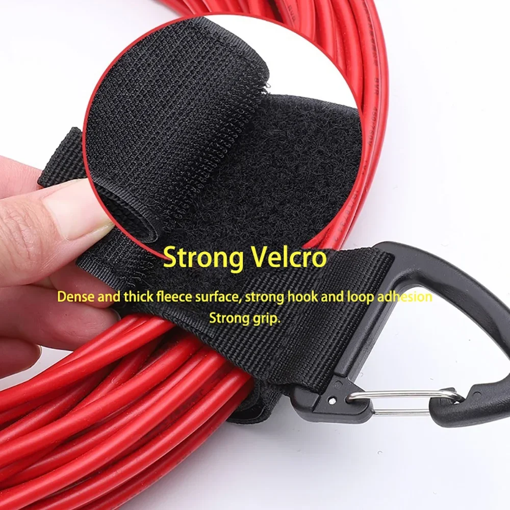 Heavy Cable Cord Storage with Triangle Buckle Wire Manager Power Cord Management Nylon Belt Keychain Straps for Cable Hoses