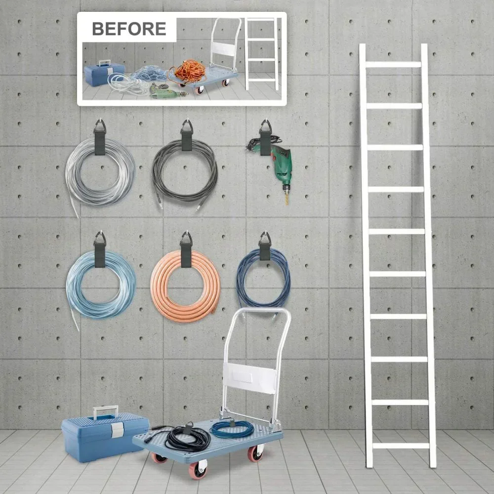 Heavy Cable Cord Storage with Triangle Buckle Wire Manager Power Cord Management Nylon Belt Keychain Straps for Cable Hoses
