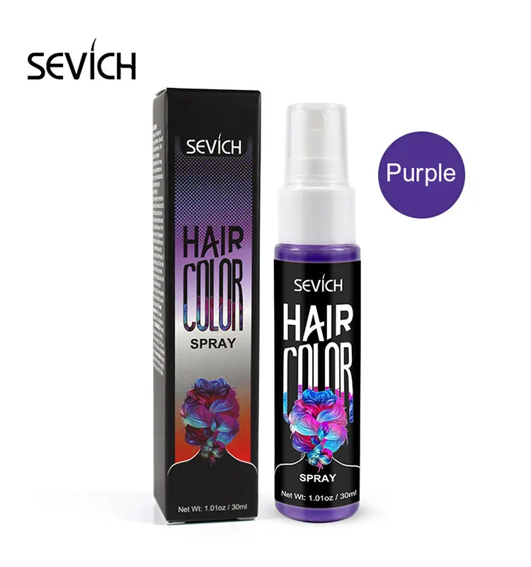 Sevich 8 Colors 30ml Hair Dye Spray Disposable Hair Quick Spray Waterproof Hair Dye Blue/Red Fashion Instant Hair Color Products