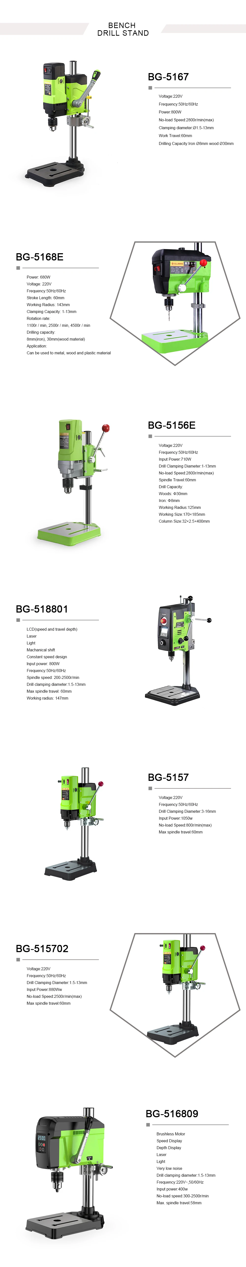 ALLSOME 6-Speed Benchtop Drill Press Drilling Machine
