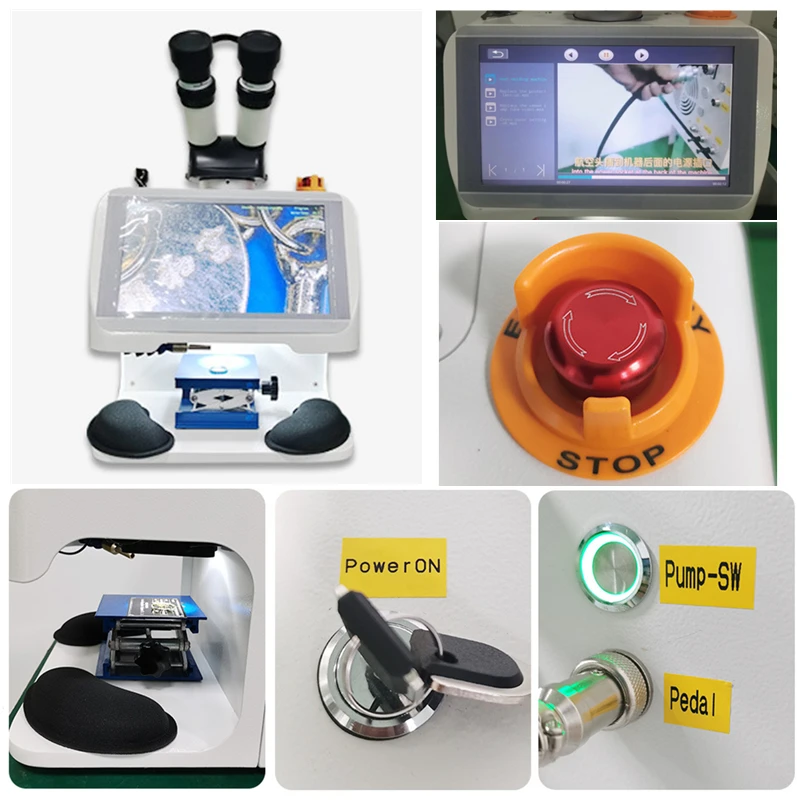 Jewelry Spot Welding Machine ND YAG Laser Touch Screen 60W 100W 150W 200W MINI Laser Soldering With CCD Control System Microscop