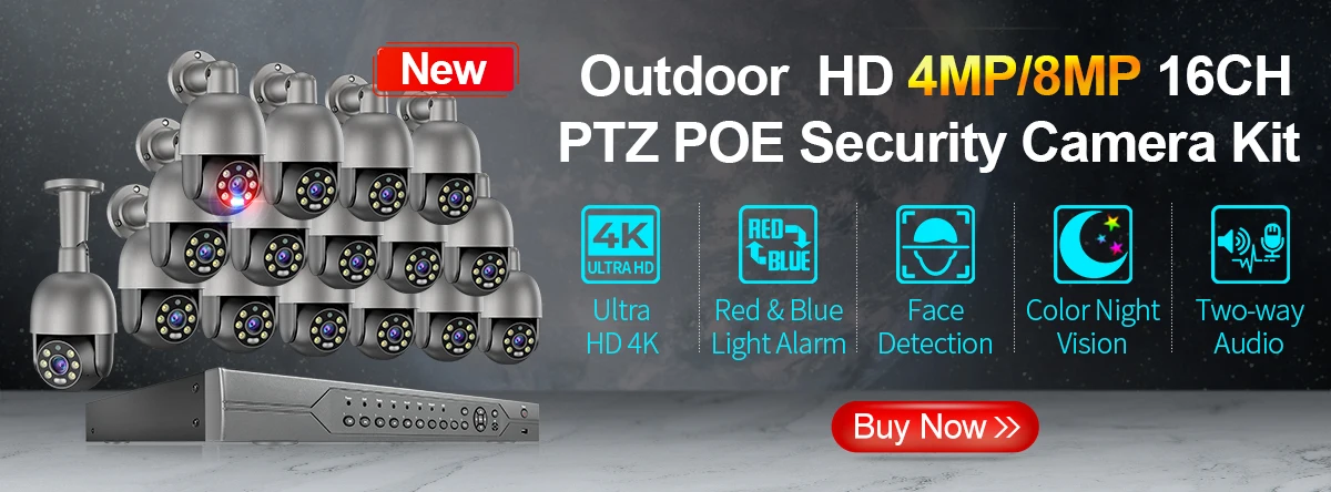 Techage H.265 Ultra HD 4K 8MP 36CH IP NVR Smart AI Support Face/Human/Motion Detection E-mail Alert Support Onvif Protocol P2P