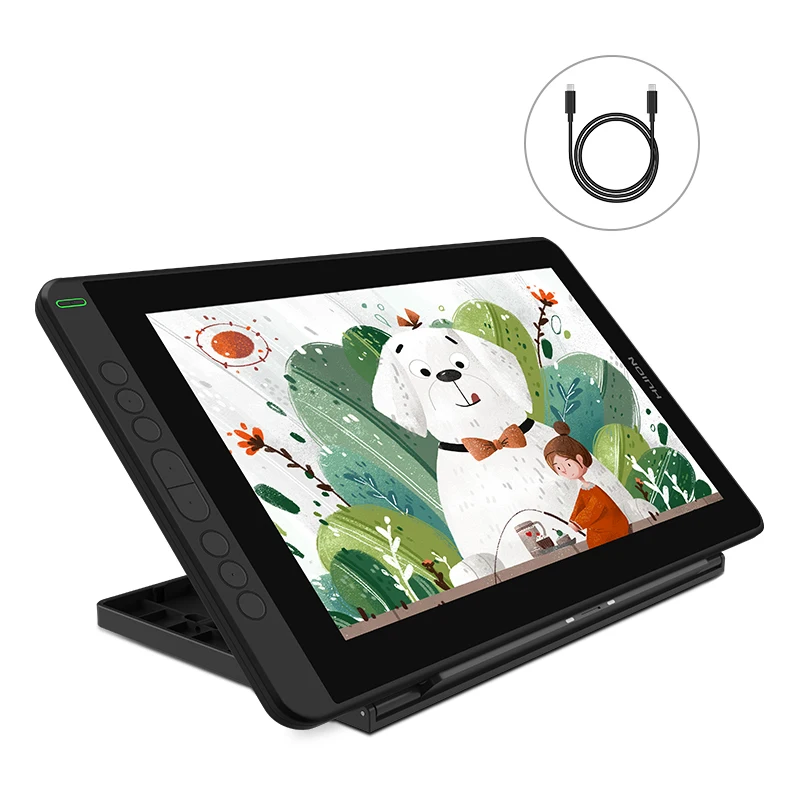 HUION Kamvas 12 11.6 Inches Drawing Monitor Digital Graphics Tablet With ±60 Tilt 120%sRGB support Andriod phone