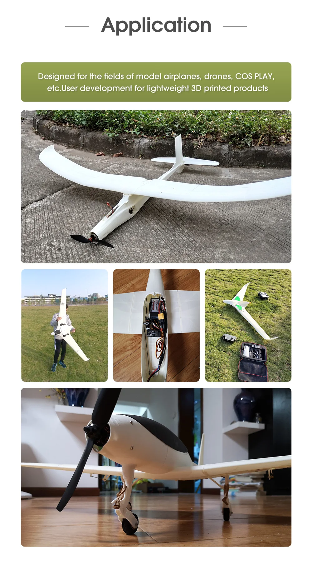 ESUN 3D Printer Filament Airplane Printing for 3D Printer 1.75mm 1KG 2.2LBS 3D Filament Light Weight 3D Foam Aircraft Material