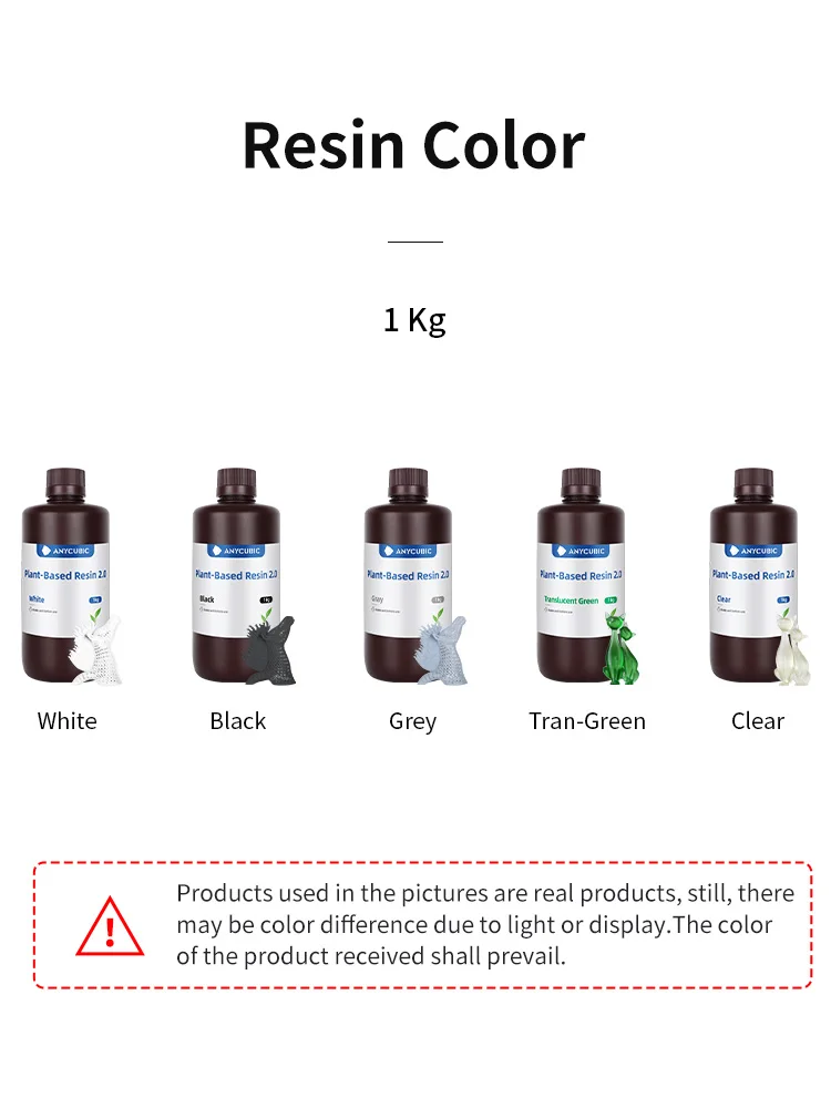 ANYCUBIC Plant-based ECO UV Resin 2kg/4kg For LCD 3D Printer 3D Printing Material, Ultralow Odor Without Nasty