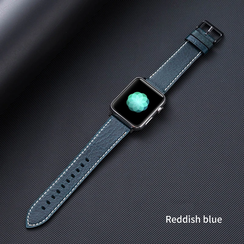Leather strap For Apple watch band 44mm 40mm iWatch band 38mm 42mm Genuine leather bracelet Apple watch 6 5 4 3 se 44 40 42 38mm