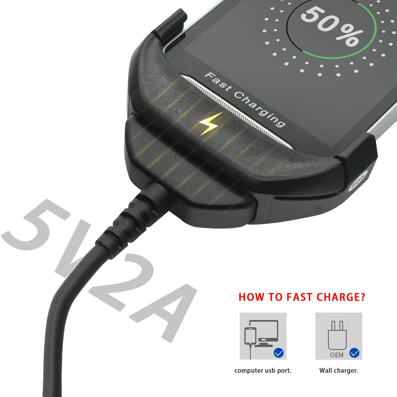 USB Data Charger Cable for Zebra TC51 TC510K TC56 TC57 Replace CBL-TC51-USB1-01