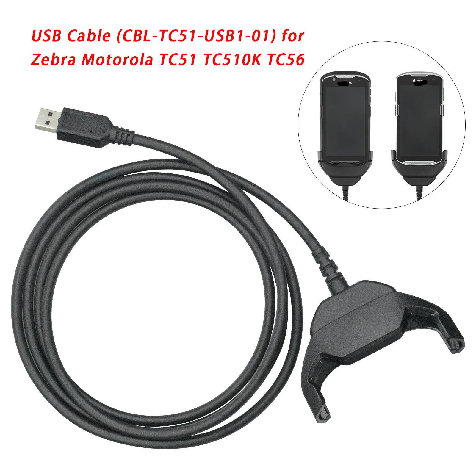 USB Data Charger Cable for Zebra TC51 TC510K TC56 TC57 Replace CBL-TC51-USB1-01
