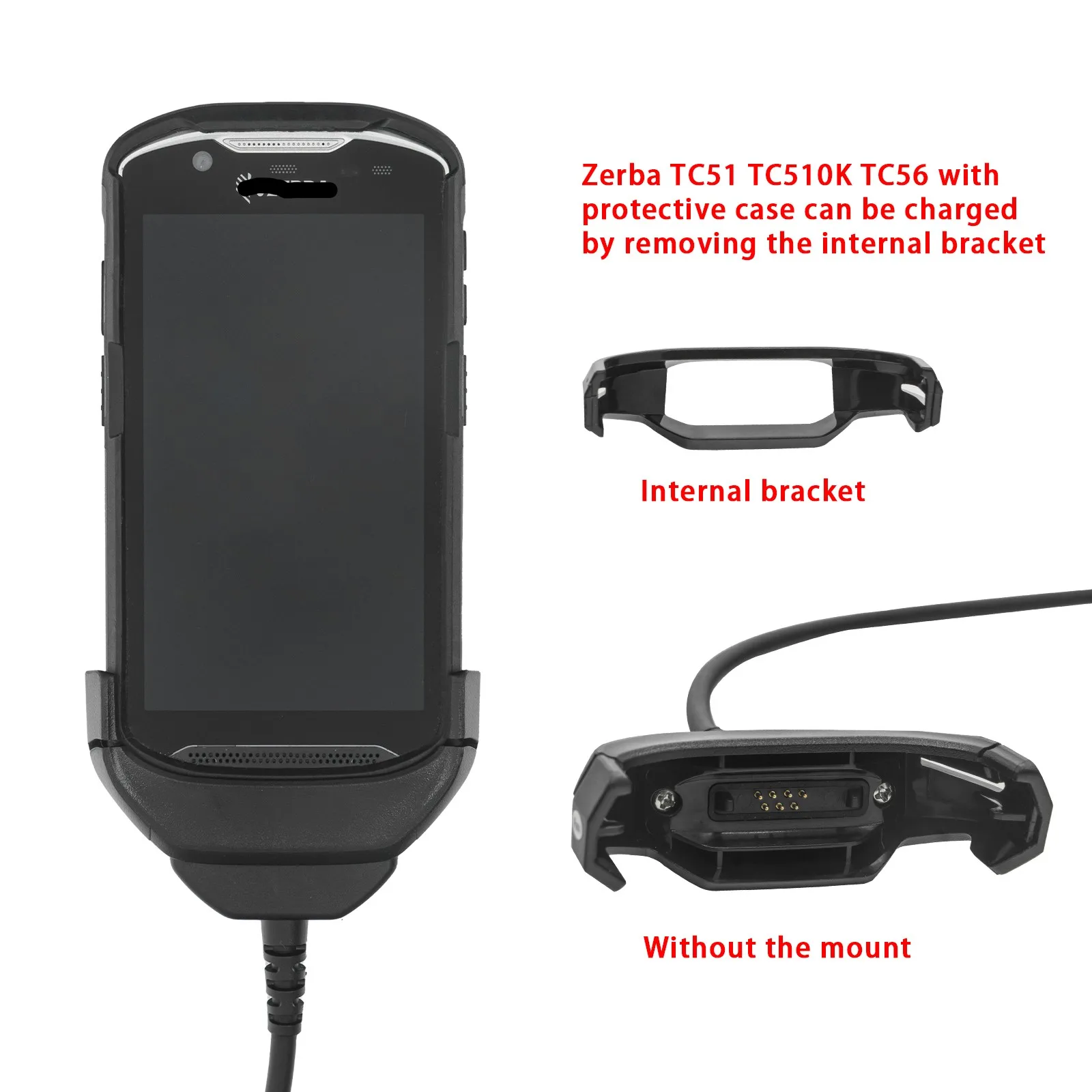 USB Data Charger Cable for Zebra TC51 TC510K TC56 TC57 Replace CBL-TC51-USB1-01