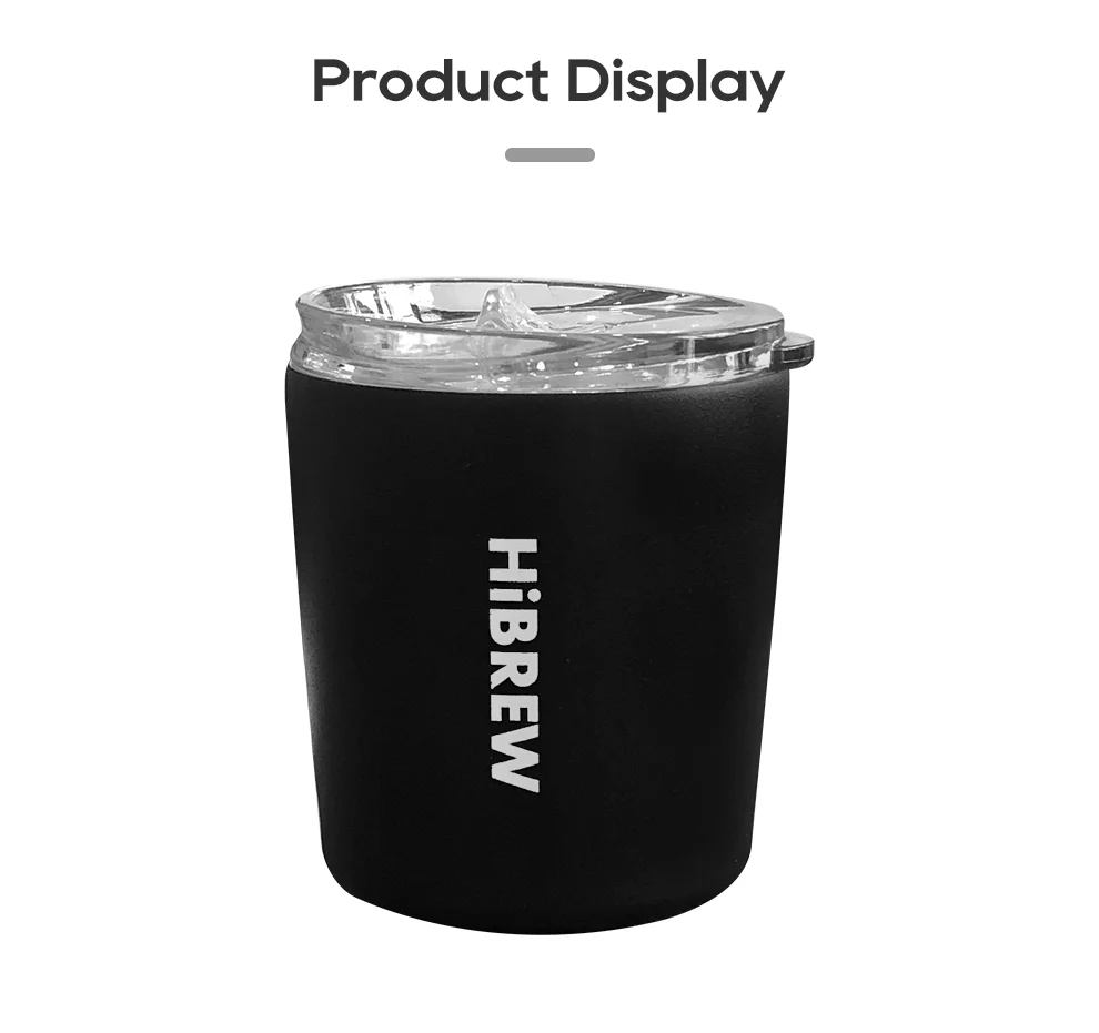 HiBREW Portable Hanging Ear Style Coffee Thermal mug Foldable filter Stainless steel double wall