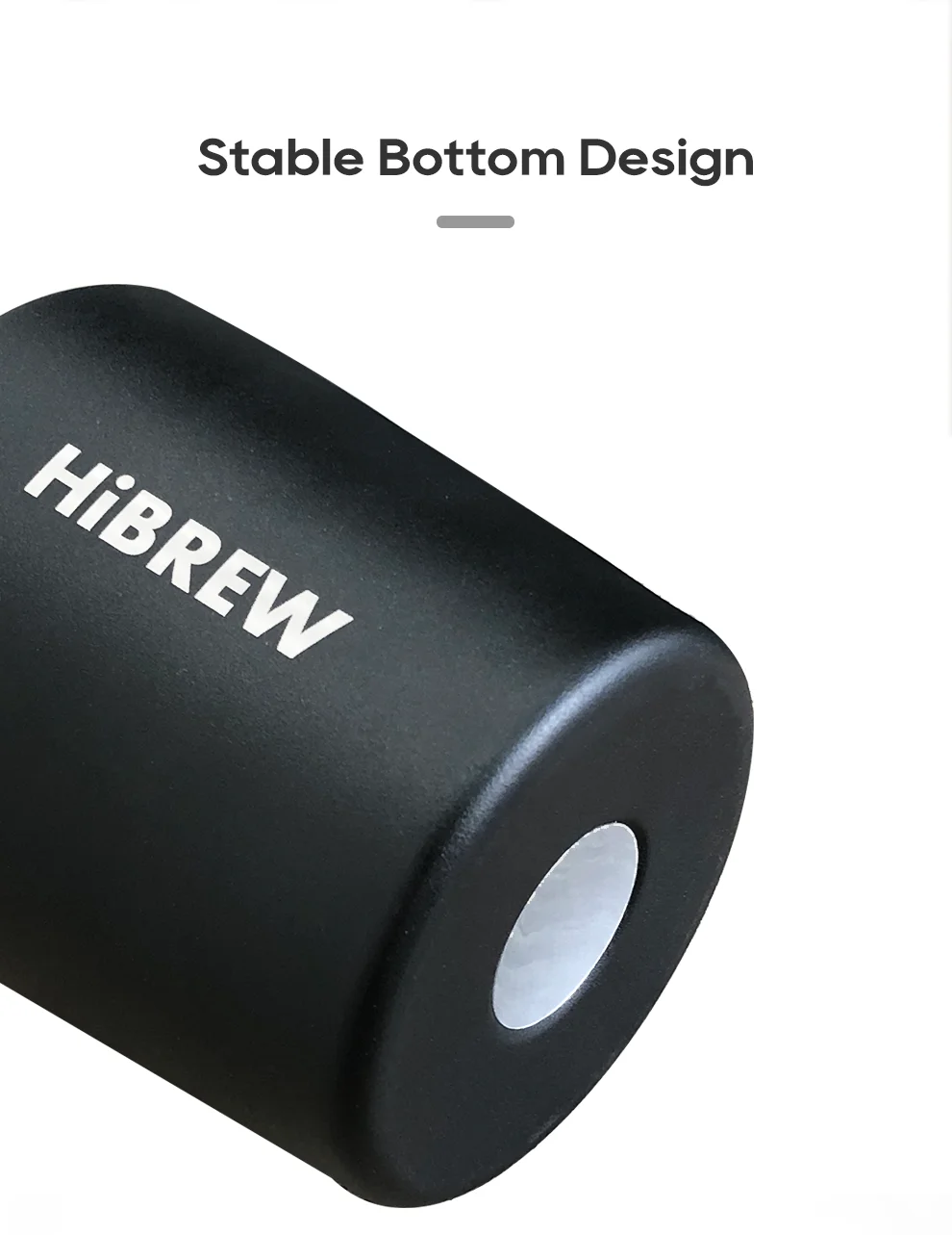 HiBREW Portable Hanging Ear Style Coffee Thermal mug Foldable filter Stainless steel double wall