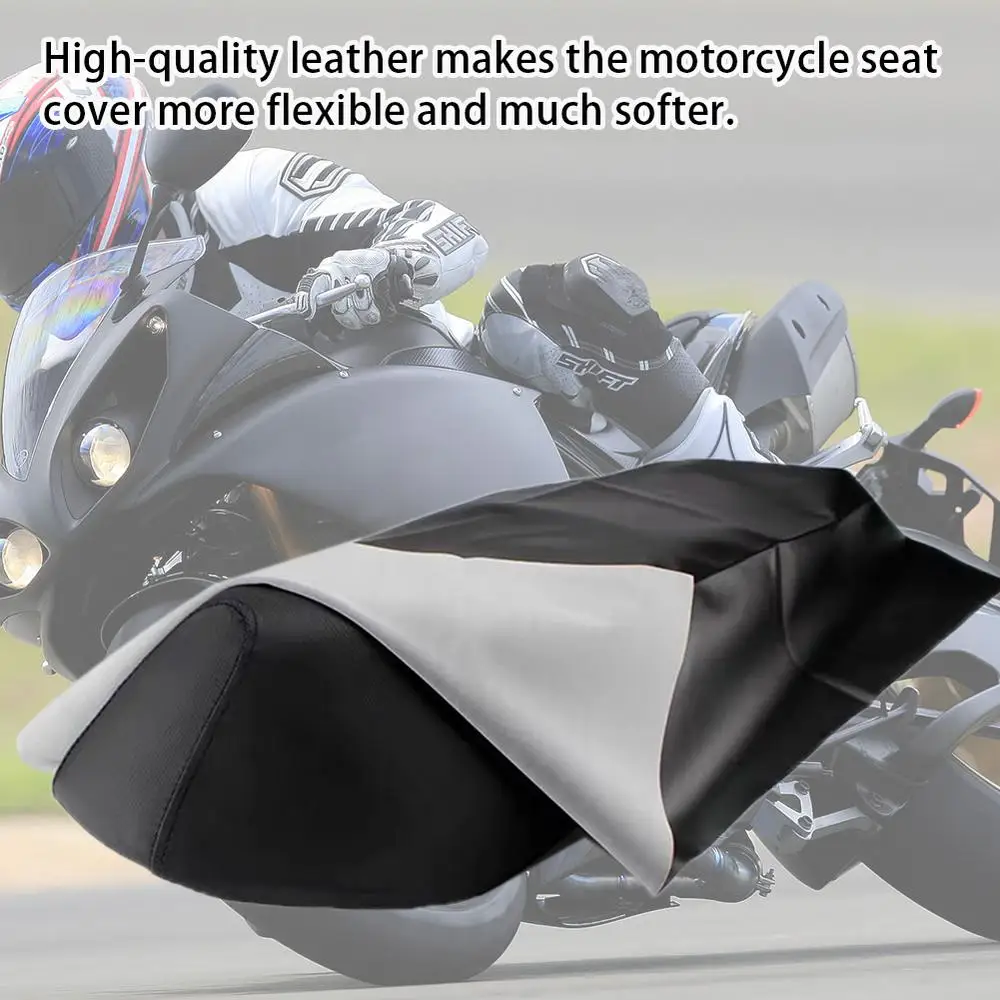 Universal Leather Motorcycle Seat Cushions Seat Protector Wear-resisting Waterproof Motorcycle Seat Cushions Cafe Racer Seat