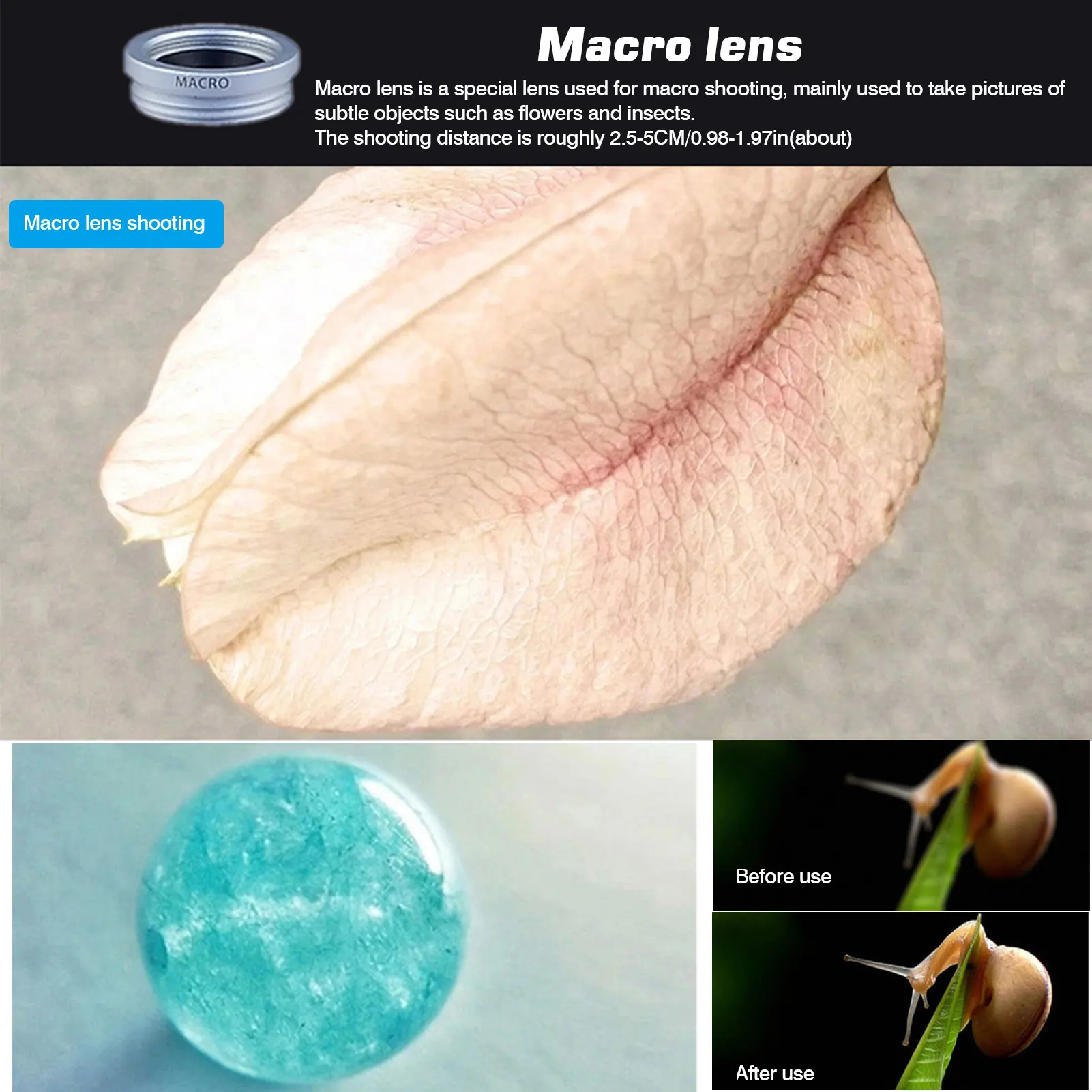 3 In 1 Mobile Phone Lens 180 degree Fisheye Lens 0.67X Wide Angle Len 10X Macro HD Camera Lens Universal For Smartphone