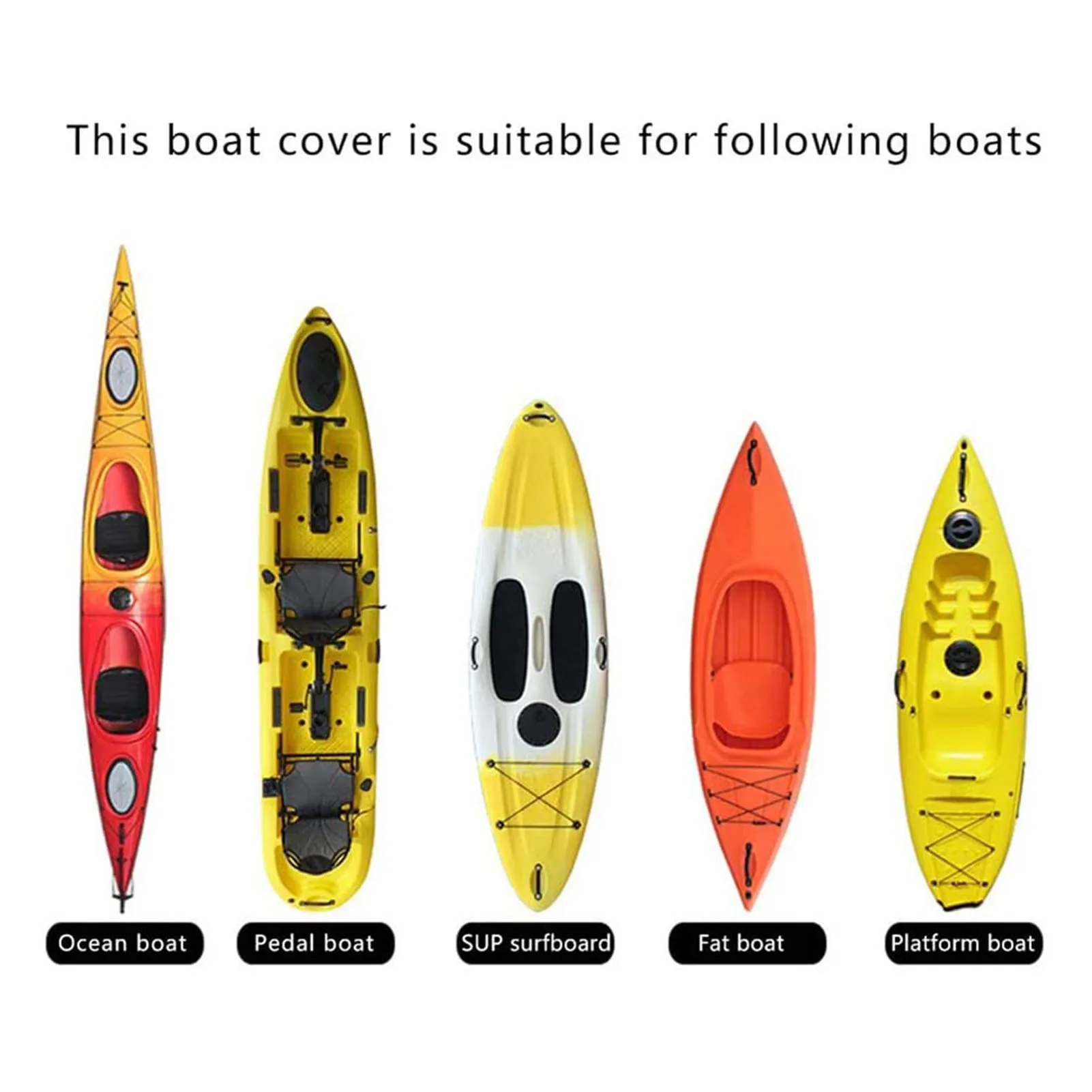 Kayaks Storage Cover Excellent Protection Waterproof UV Resistant Boat Dust Cover Canoe Fishing Boat Accessories Universal