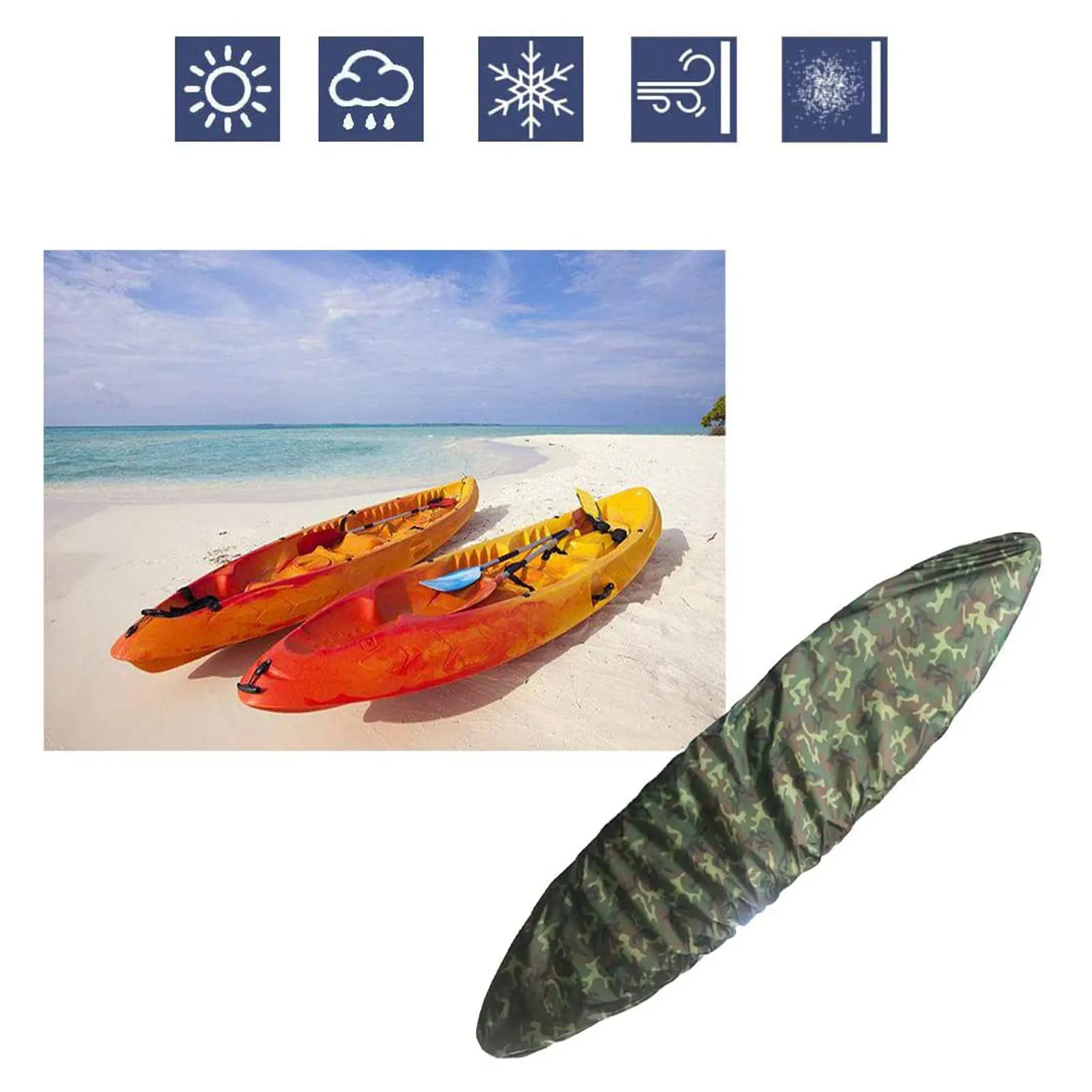 Kayaks Storage Cover Excellent Protection Waterproof UV Resistant Boat Dust Cover Canoe Fishing Boat Accessories Universal