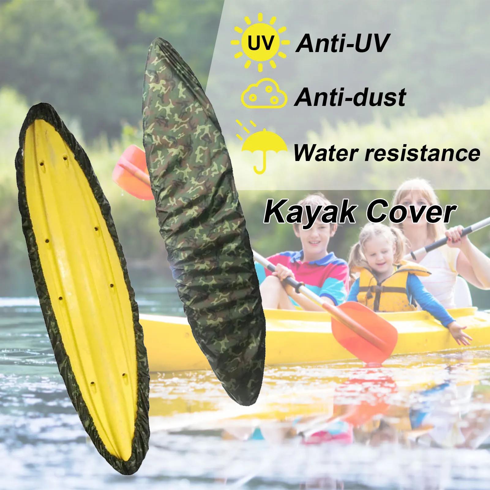 Kayaks Storage Cover Excellent Protection Waterproof UV Resistant Boat Dust Cover Canoe Fishing Boat Accessories Universal