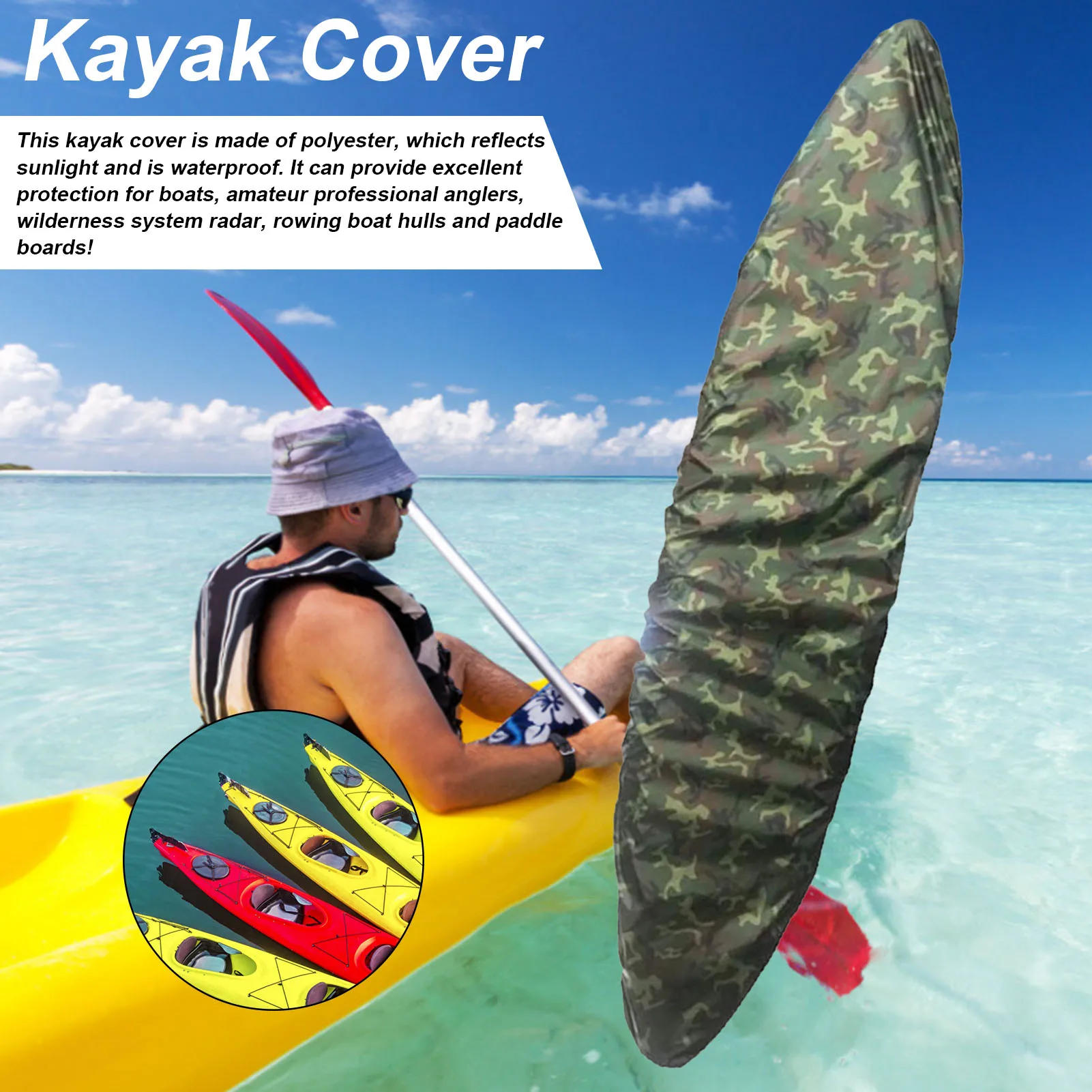 Kayaks Storage Cover Excellent Protection Waterproof UV Resistant Boat Dust Cover Canoe Fishing Boat Accessories Universal