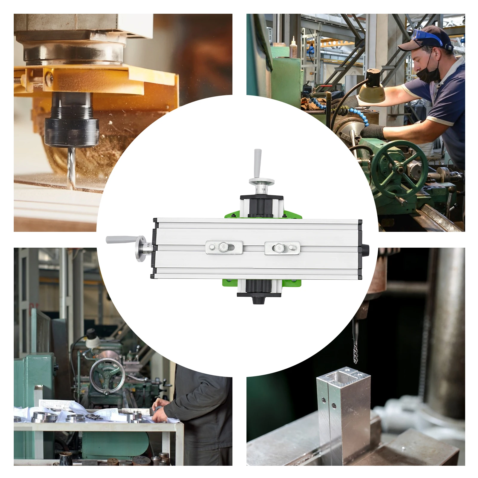 Mini Multifunction Drilling&Milling Machine Worktable Drill Vise Fixture Table Machine Tool for Bench Drilling Cross Slide Table