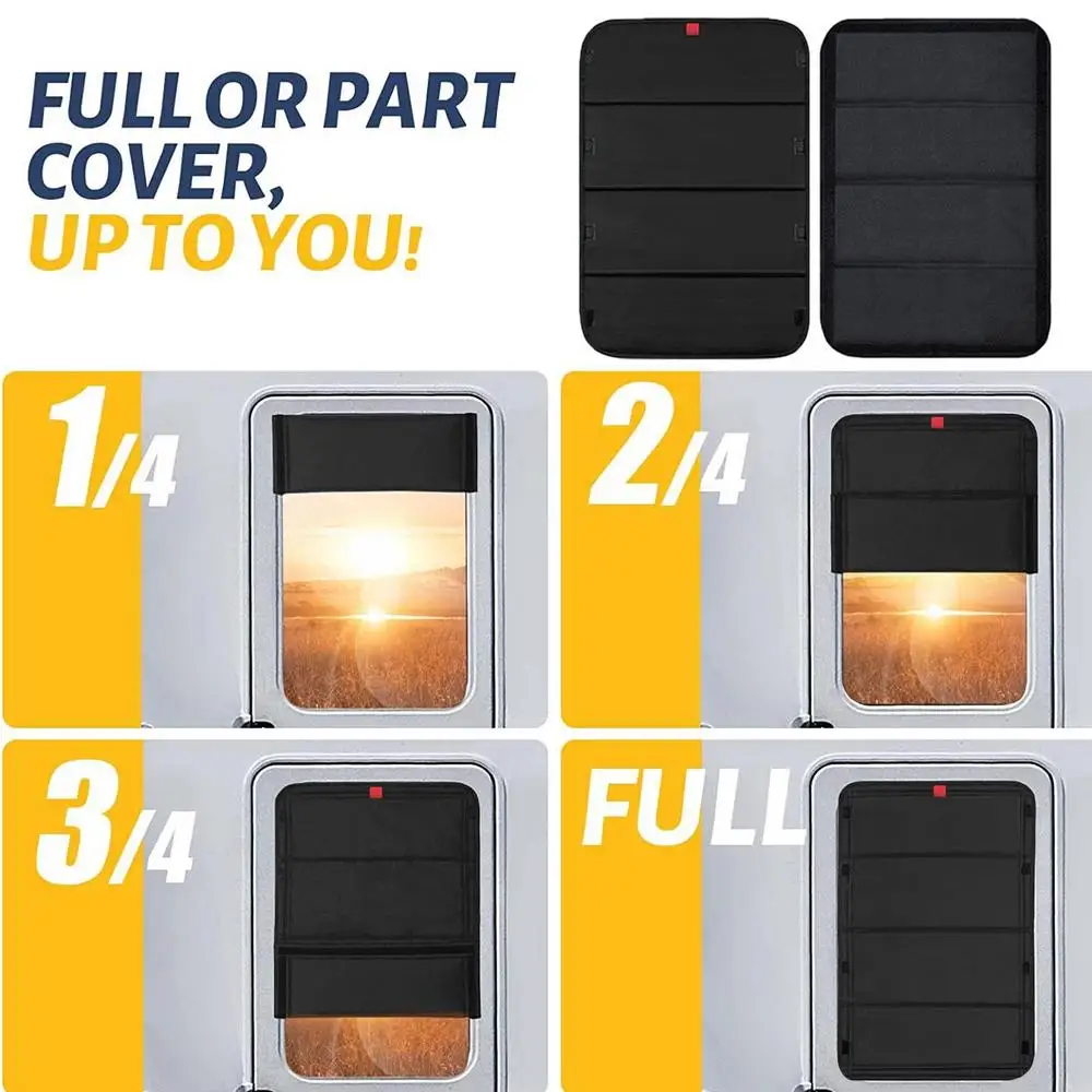 RV Window Shade 25 X 16 Inches Upgraded Foldable RV Vent Insulator UV Rays Protection Camper Trailer Door Window Cover