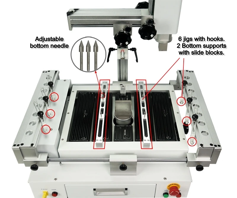 Hot Air Solder Station 3 Zones Soldering Machine Honton R490 BGA Rework Station R690 V.3 Touch Screen for Mainboard Chips Repair