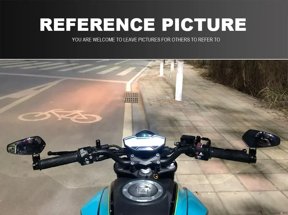 1 Pair 7/8" 22mm Motorcycle Aluminum Bar End Side Rearview Mirror Universal Motorbike Bike Handlebar Rear View Mirrors