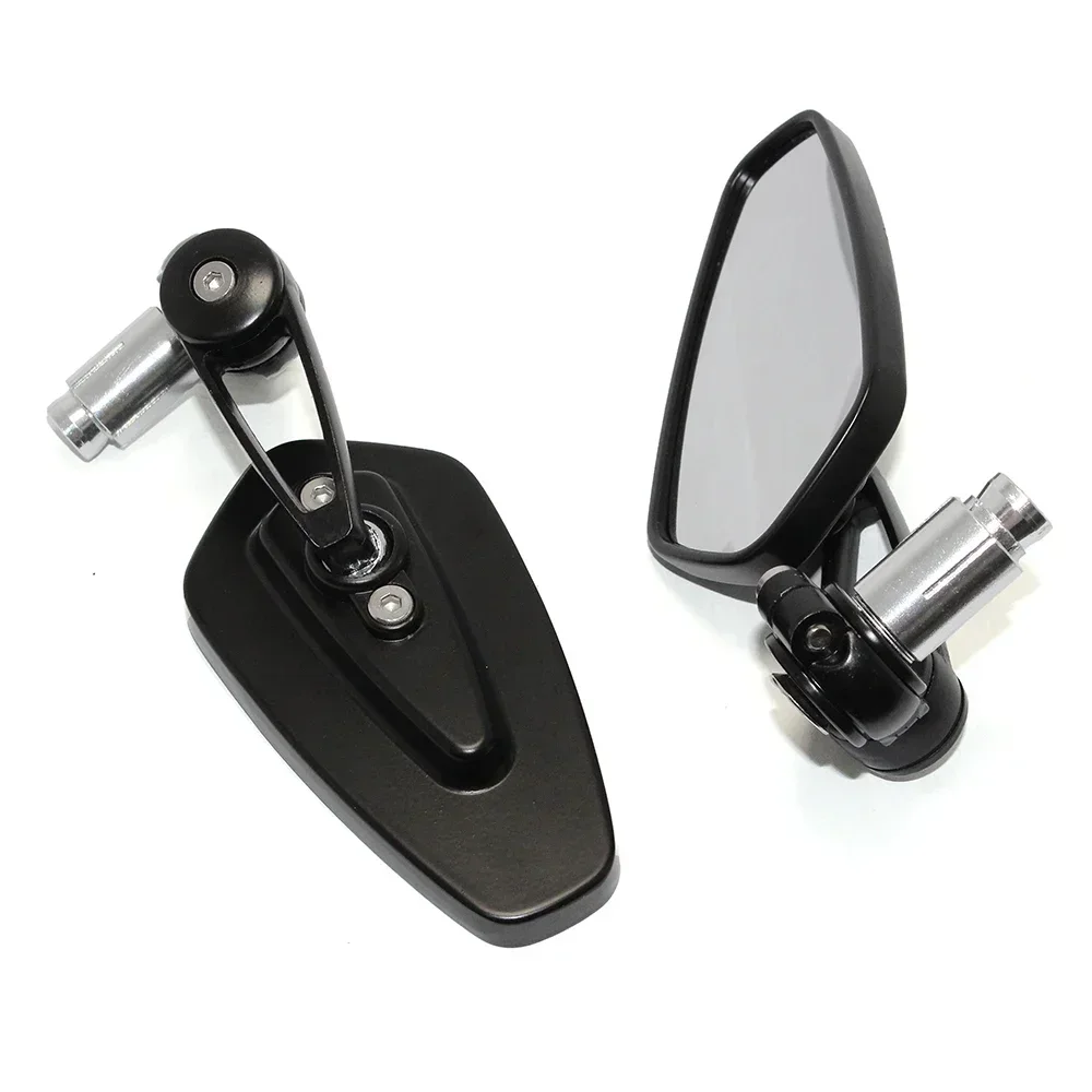 1 Pair 7/8" 22mm Motorcycle Aluminum Bar End Side Rearview Mirror Universal Motorbike Bike Handlebar Rear View Mirrors