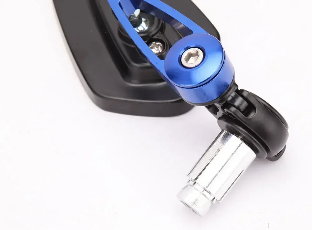 1 Pair 7/8" 22mm Motorcycle Aluminum Bar End Side Rearview Mirror Universal Motorbike Bike Handlebar Rear View Mirrors
