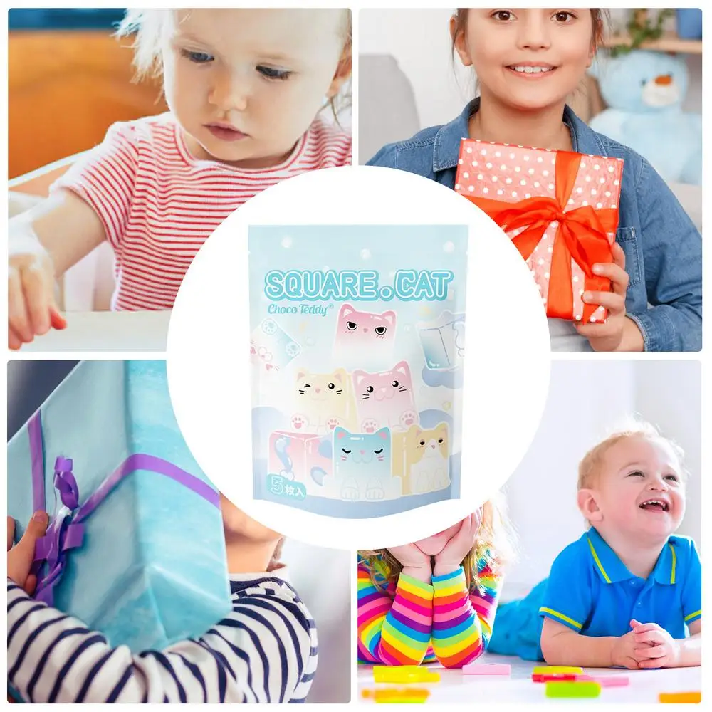 Stackable Animal Toy Cube Cat Design Building Blocks Cute Ice Cube Design Block Stacking Toy High Collection Value For Books