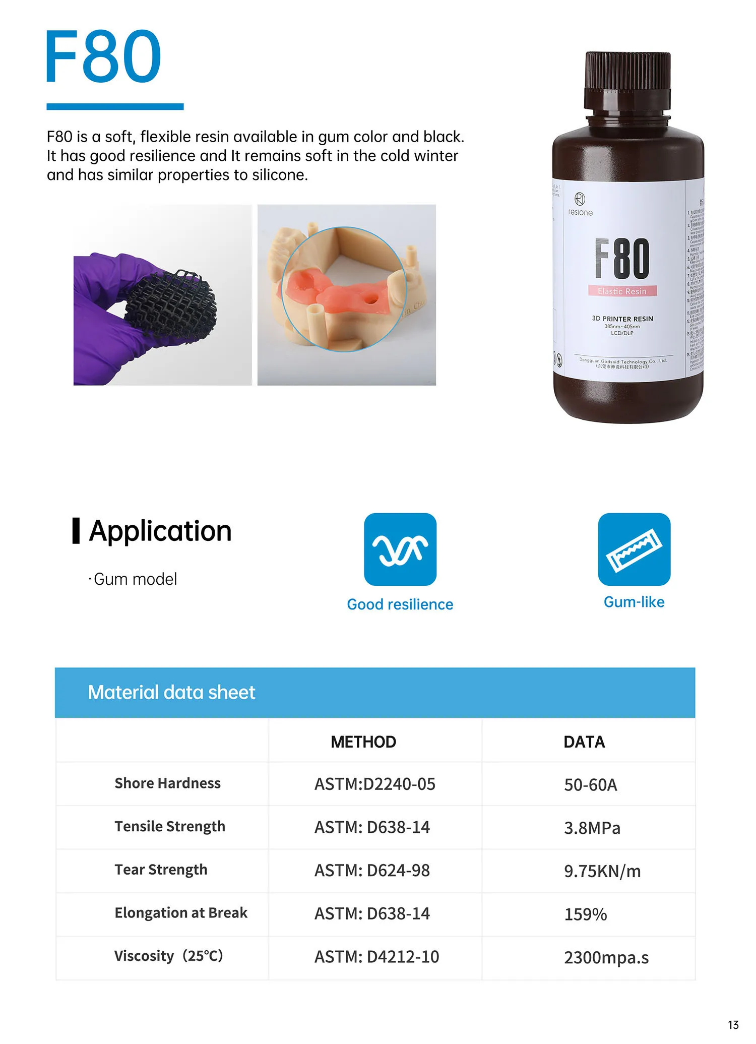 Resione 1KG ABS Like Tough 3d Printer UV Resin Photopolymer Resin For Elegoo Anycubic Resin 3d Photon Resin Liquid