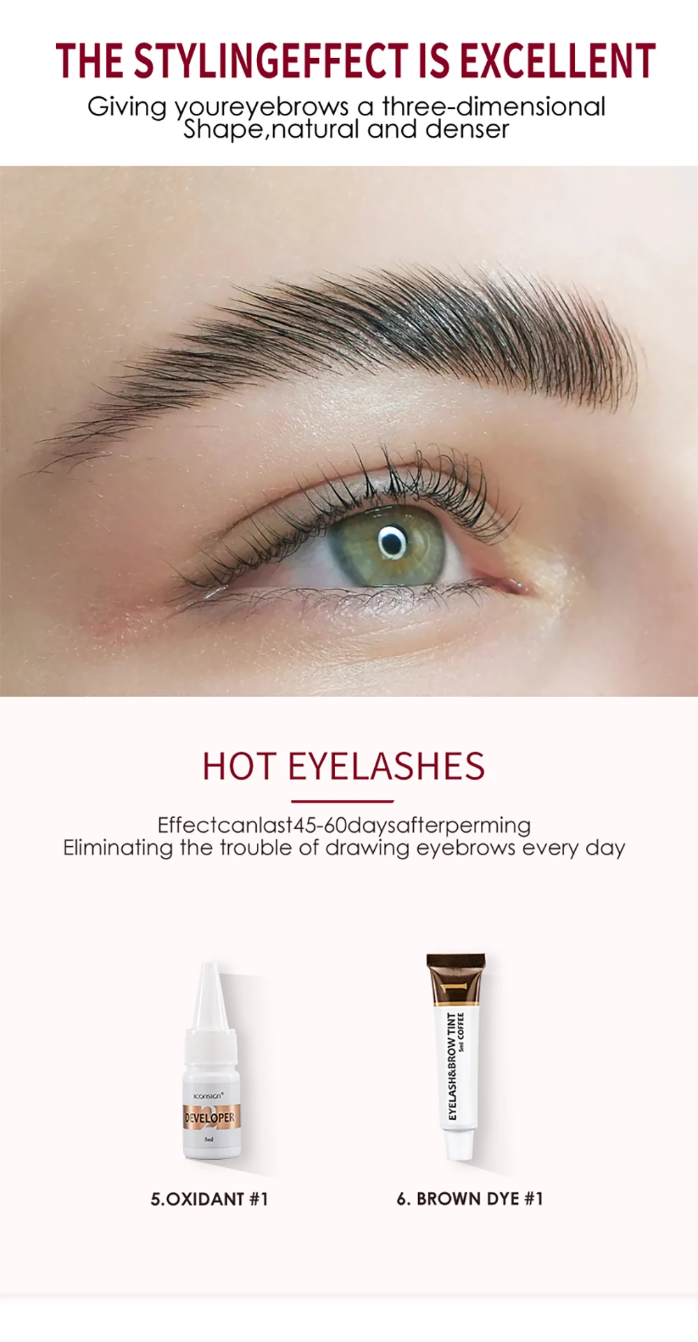ICONSIGN Hot Sale Lash Lift And Eyelash Brow Tint Dual Use Kit Professional Lash Lifting Brow Dye Lash Lift Kit Eye Makeup Tools