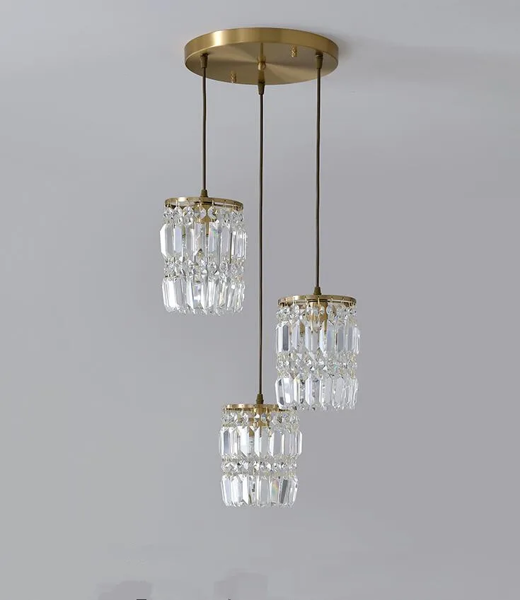 Nordic Chandelier Room Decor Led Pendant Light Modern Dining Room K9 Crystal Hanging Lamps For Ceiling Luxury Lustre Fixture