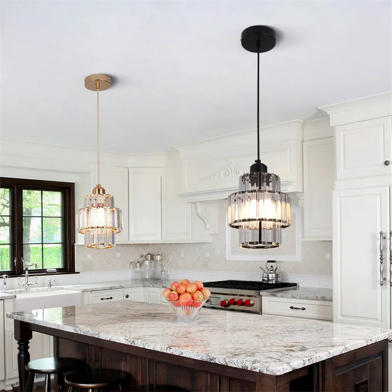Nordic Chandelier Room Decor Led Pendant Light Modern Dining Room K9 Crystal Hanging Lamps For Ceiling Luxury Lustre Fixture