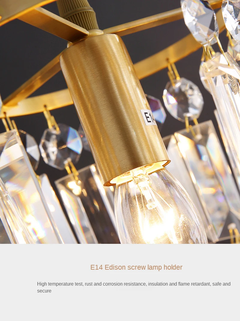 Nordic Chandelier Room Decor Led Pendant Light Modern Dining Room K9 Crystal Hanging Lamps For Ceiling Luxury Lustre Fixture