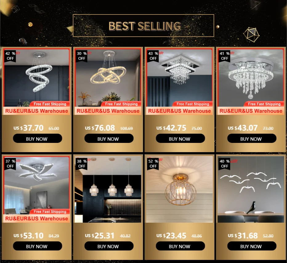 Nordic Chandelier Room Decor Led Pendant Light Modern Dining Room K9 Crystal Hanging Lamps For Ceiling Luxury Lustre Fixture