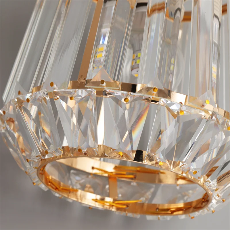 Nordic Chandelier Room Decor Led Pendant Light Modern Dining Room K9 Crystal Hanging Lamps For Ceiling Luxury Lustre Fixture