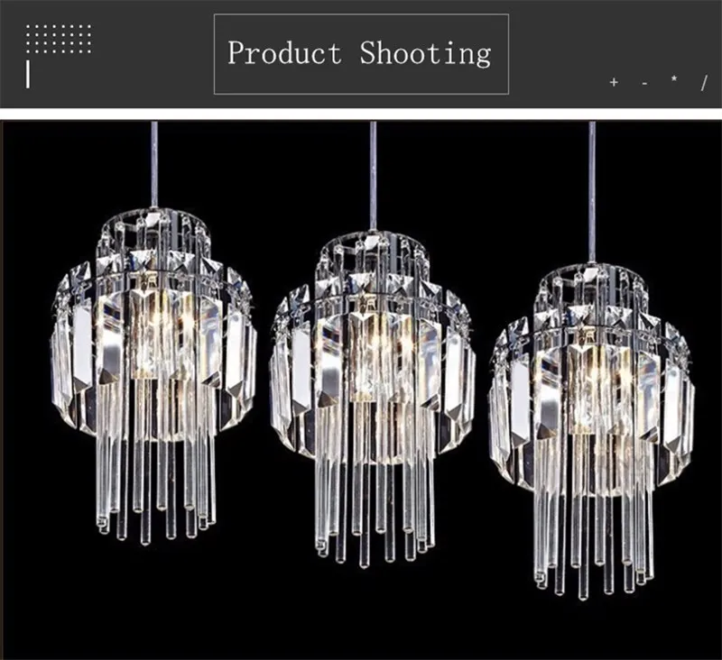 Nordic Chandelier Room Decor Led Pendant Light Modern Dining Room K9 Crystal Hanging Lamps For Ceiling Luxury Lustre Fixture