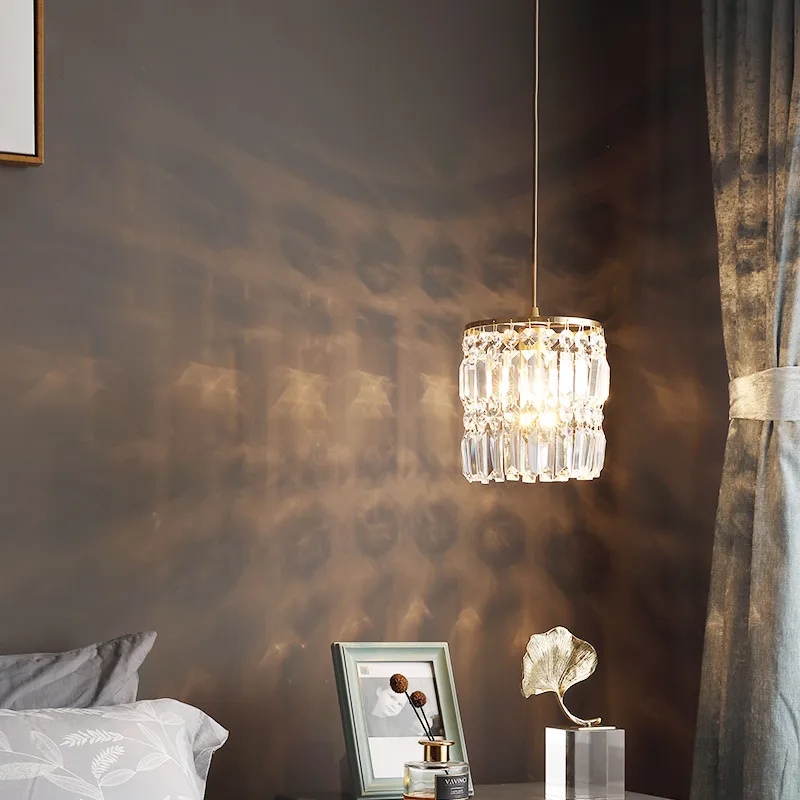 Nordic Chandelier Room Decor Led Pendant Light Modern Dining Room K9 Crystal Hanging Lamps For Ceiling Luxury Lustre Fixture