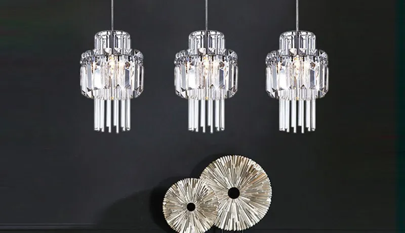 Nordic Chandelier Room Decor Led Pendant Light Modern Dining Room K9 Crystal Hanging Lamps For Ceiling Luxury Lustre Fixture