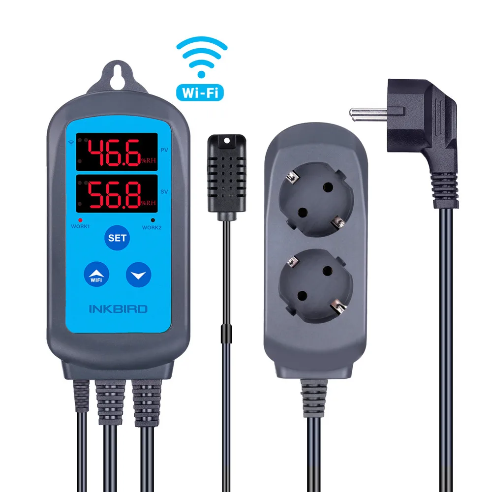 ITC-308 WIFI Dual Function Automatic Temperature Controller+ IHC-200 WIFI Humidity Controller for Home Brewing Aquarium