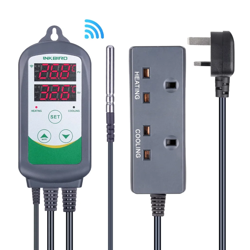 ITC-308 WIFI Dual Function Automatic Temperature Controller+ IHC-200 WIFI Humidity Controller for Home Brewing Aquarium