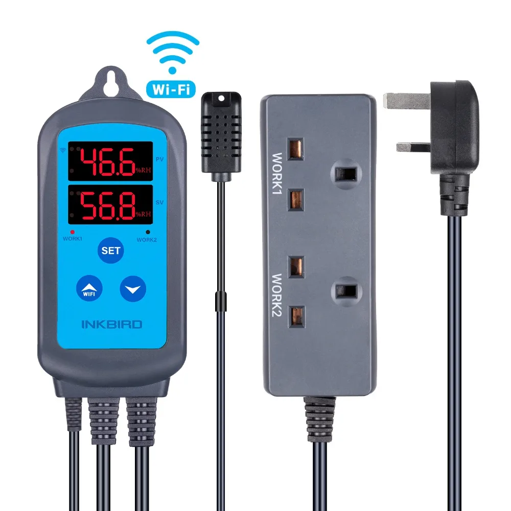ITC-308 WIFI Dual Function Automatic Temperature Controller+ IHC-200 WIFI Humidity Controller for Home Brewing Aquarium