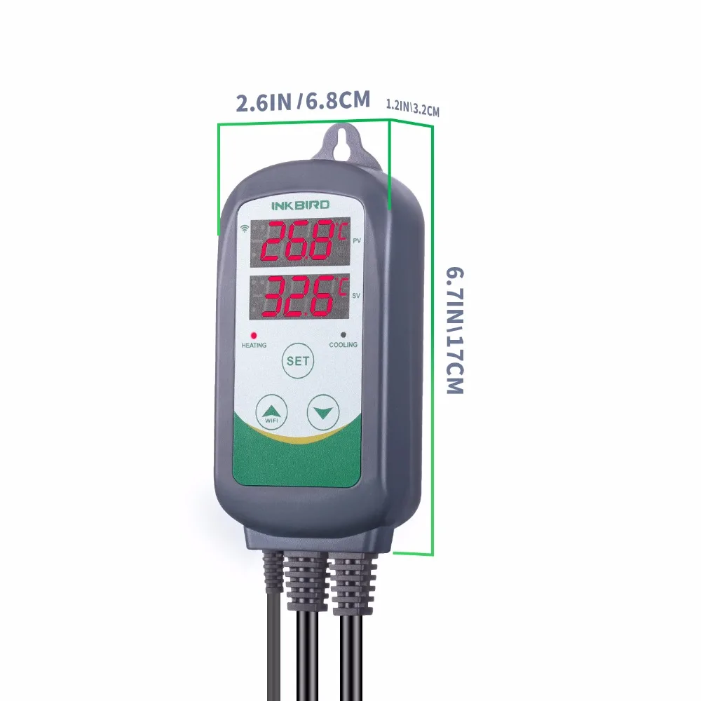 ITC-308 WIFI Dual Function Automatic Temperature Controller+ IHC-200 WIFI Humidity Controller for Home Brewing Aquarium