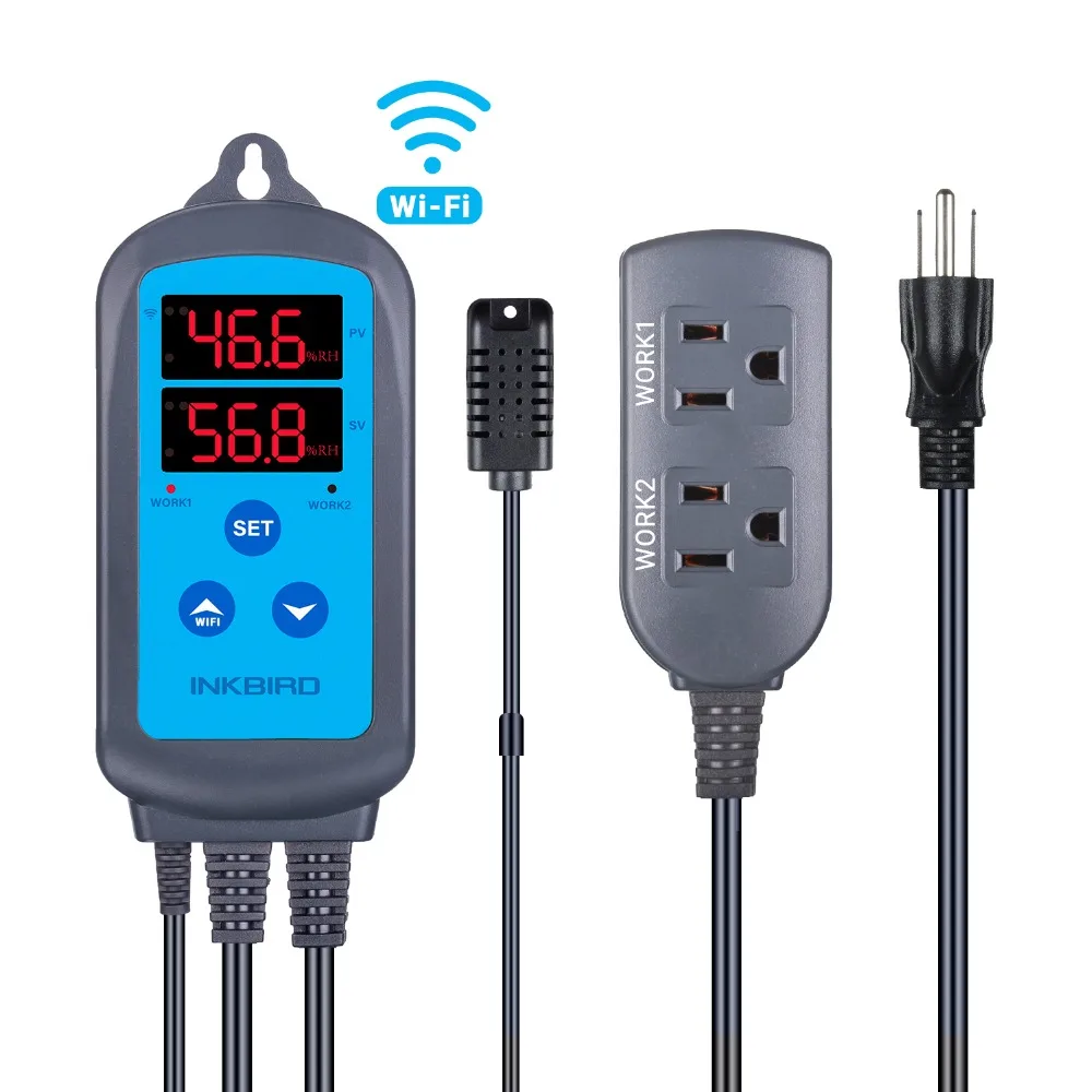 ITC-308 WIFI Dual Function Automatic Temperature Controller+ IHC-200 WIFI Humidity Controller for Home Brewing Aquarium