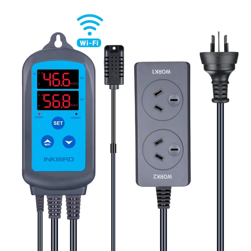 ITC-308 WIFI Dual Function Automatic Temperature Controller+ IHC-200 WIFI Humidity Controller for Home Brewing Aquarium