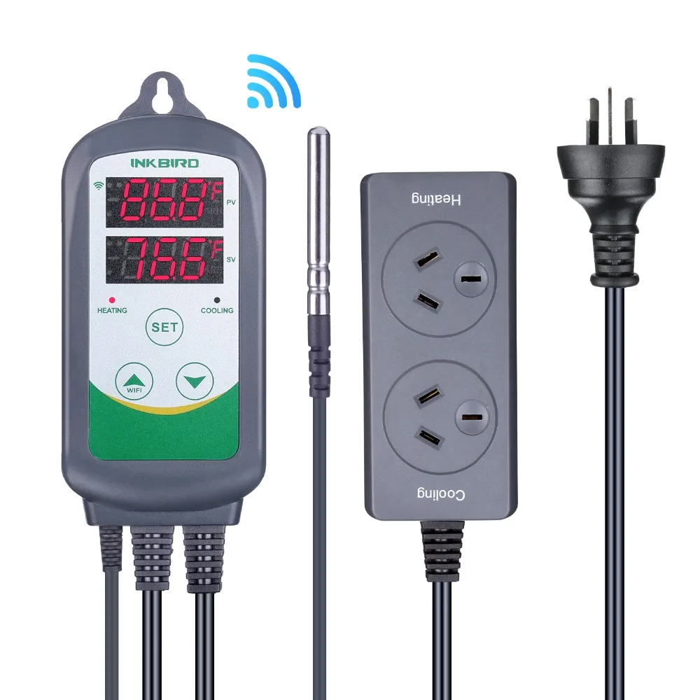 ITC-308 WIFI Dual Function Automatic Temperature Controller+ IHC-200 WIFI Humidity Controller for Home Brewing Aquarium