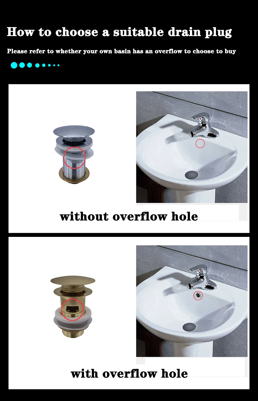 Bathroom Basin Sink Pop Up Drain Waste Stopper Bathroom Faucet Accessories